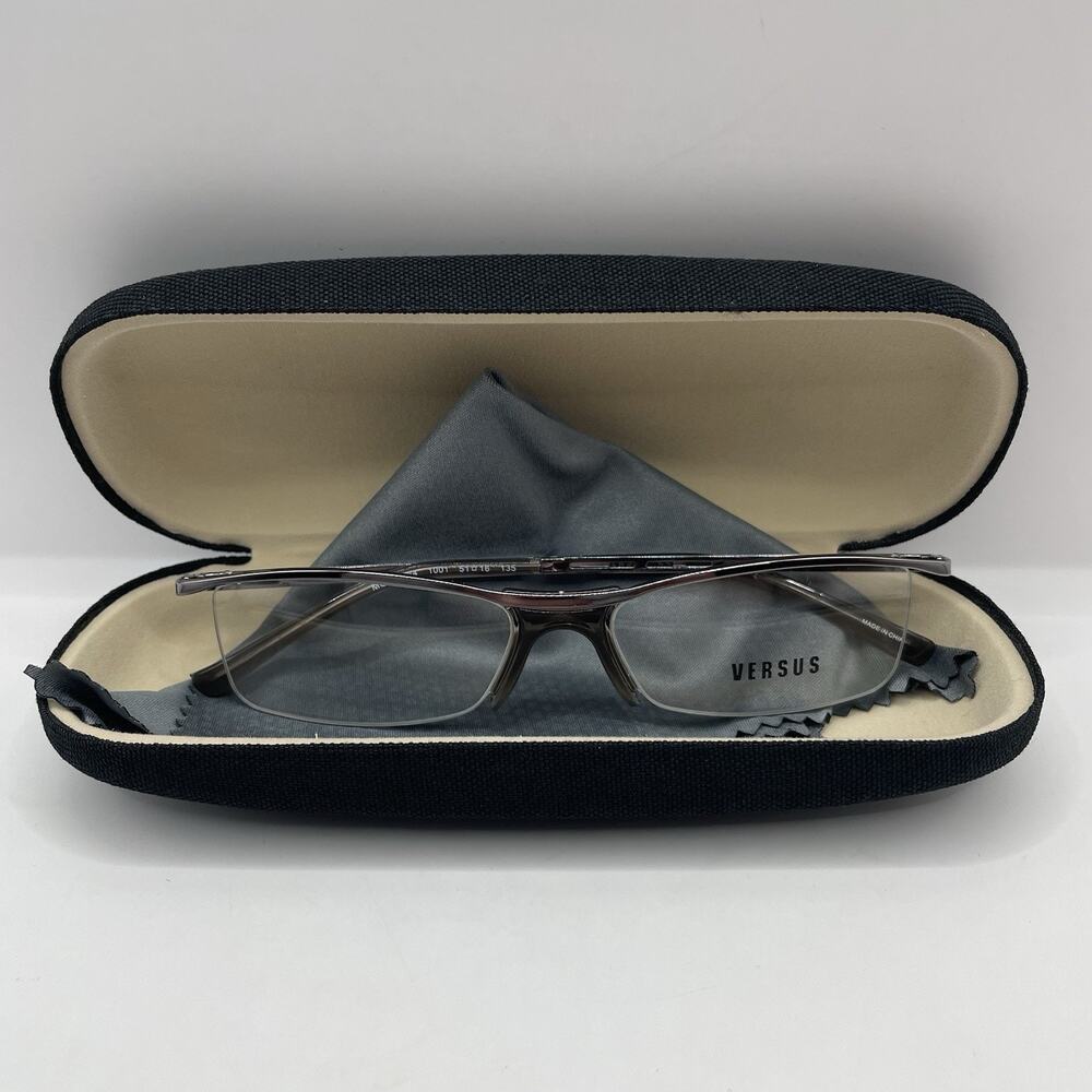 Versus by Versace Eyeglasses Frame Mod 7064‎ 1001 Black Silver 51-16-135 NWOT